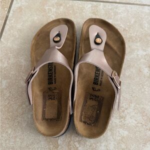 Birkenstock Rose Gold Thong Sandals